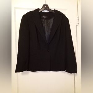 Womens Black Business Casual Blazer Size 16 By Jones Wear